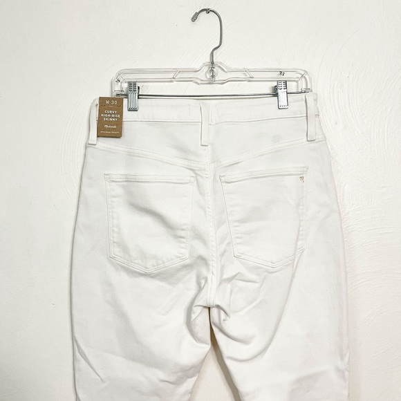 MADEWELL JEANS NWT | Madewell curvy high rise skinny in pure white | size 30 - Picture 8 of 8